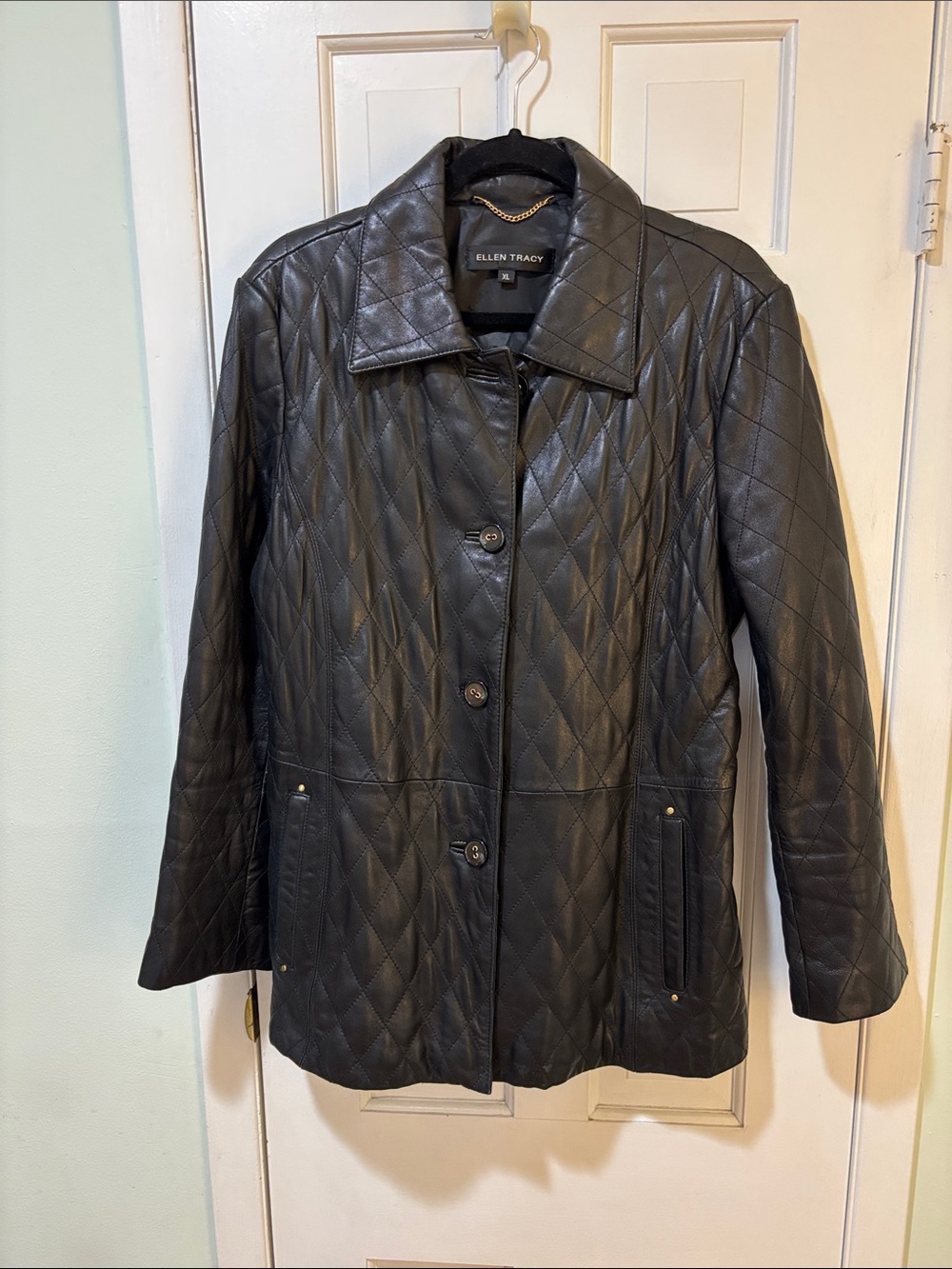 Quilted Black Leather Jacket
